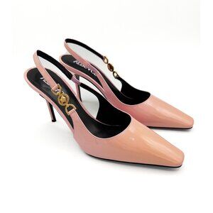 Versace Pink Medusa '95 Mid Slingback Heel Pumps